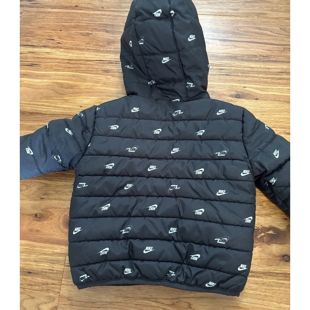 Nike Baby Boy 3pc Bundle Puffer Jacket and Gray Tracksuit Set 18M